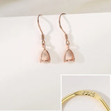 925 Sterling Silver Glossy Ear Hook Earrings Blank Base DIY Jewelry Making