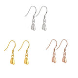 925 Sterling Silver Glossy Ear Hook Earrings Blank Base DIY Jewelry Making