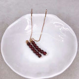 Natural Garnet Bead Long Line Earrings Healing Gemstone Party Jewelry