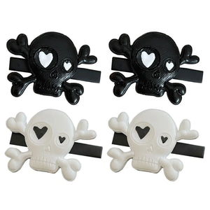 2 Pairs Goth Hair Accessories Halloween Barrettes Clip Clips Women