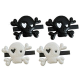 2 Pairs Goth Hair Accessories Halloween Barrettes Clip Clips Women
