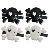 2 Pairs Goth Hair Accessories Halloween Barrettes Clip Clips Women