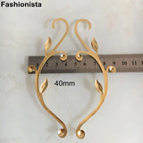 Large Leaf Branch Flower Decoration, 40x125mm Jewelry Findings, Gold Silver