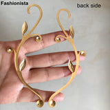 Large Leaf Branch Flower Decoration, 40x125mm Jewelry Findings, Gold Silver