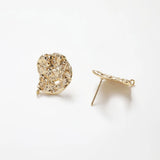 Moon Ear Studs Earrings Jewelry Findings Brass Plated Accessories 1.8*20mm