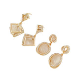 New 14K Copper Clad Zircon Cat Eyes Earrings