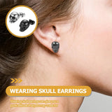 Punk Head Earrings Halloween Stud Earrings Jewelry