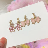 2 Pairs Kids Rainbow Butterfly Ear Clip Party Earrings
