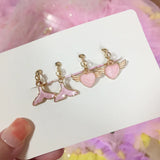 2 Pairs Kids Rainbow Butterfly Ear Clip Party Earrings
