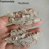 2 Pairs Silver Brass Filigree Phoenix Ornament for Jewelry Projects