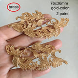 2 Pairs Silver Brass Filigree Phoenix Ornament for Jewelry Projects