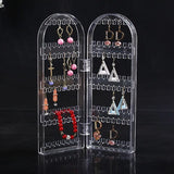 2 Panels Transparent Jewelry Display Organizer Earring Organizer Shelf