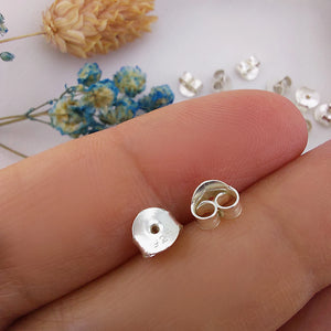 925 Sterling Silver Earring Backs Locking Studs Butterfly Earring Nut Stop