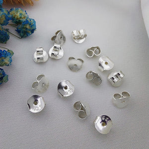 925 Sterling Silver Earring Backs Locking Studs Butterfly Earring Nut Stop