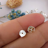 925 Sterling Silver Earring Backs Locking Studs Butterfly Earring Nut Stop
