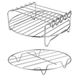 2 Pcs Multi-Purpose Double Layer Rack with Skewer for XL Airfryer