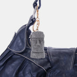 2 Pcs Stone Statue Keychain Wallet Metal Chains for Men Women