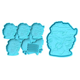 2Pc Afro Female Rolling Tray Epoxy Resin Mold African Goddess Silicone Mould