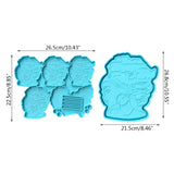 2Pc Afro Female Rolling Tray Epoxy Resin Mold African Goddess Silicone Mould