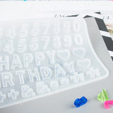 2 Pcs Alphabet Epoxy Resin Mold Numbers Pendant Keychain Silicone Mould