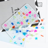2 Pcs Alphabet Epoxy Resin Mold Numbers Pendant Keychain Silicone Mould