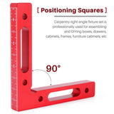 2 Pcs Aluminium Alloy Positioning Squares Right Angle Woodworking Carpenter Tool
