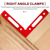 2 Pcs Aluminium Alloy Positioning Squares Right Angle Woodworking Carpenter Tool