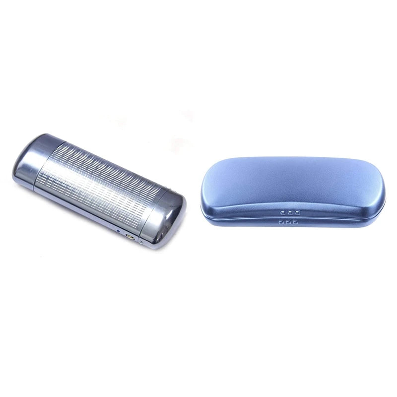 2 Pcs Aluminum Glasses Case - Silver