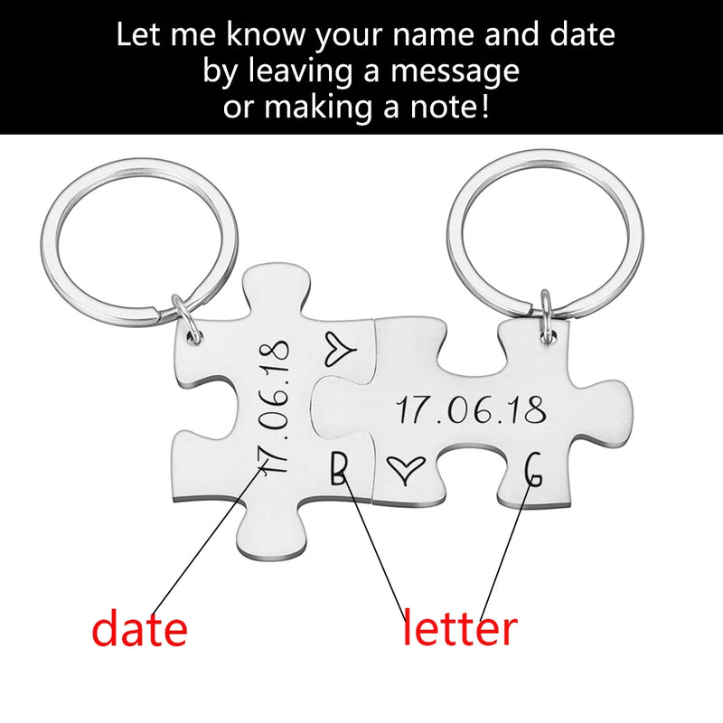 Couple Keychain Boyfriend Girlfriend Gift Valentines Husband Wife Keychain