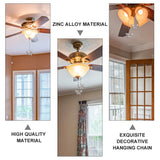 Ceiling Fan Chandelier Pendant Chain - Copper Bead Metal Decor