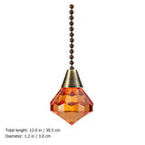 Ceiling Fan Pendant Light Chain Pull with Rhinestones Decoration