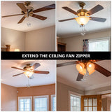 Ceiling Fan Pendant Pulls Chain Extender Dangler Copper Bead Lamp Decor