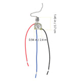 2 Pcs Ceiling Fan Switch 3 Wire Pull Chain for Fans Zipper Chains Control Light