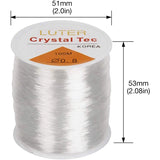 2 Pcs Clear Bead Cord Crystal Elastic Bracelet String for Beading