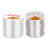 2 Pcs Clear Bead Cord Crystal Elastic Bracelet String for Beading