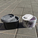 2 Pcs Concrete Flower Pot Planter with Lid Silicone Mould