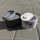 2 Pcs Concrete Flower Pot Planter with Lid Silicone Mould
