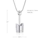 2 Pcs Motor Piston Ashes Keychain - Men's Cremation Urn Keepsake