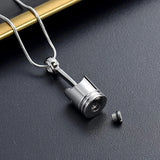 2 Pcs Motor Piston Ashes Keychain - Men's Cremation Urn Keepsake