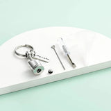 2 Pcs Motor Piston Ashes Keychain - Men's Cremation Urn Keepsake