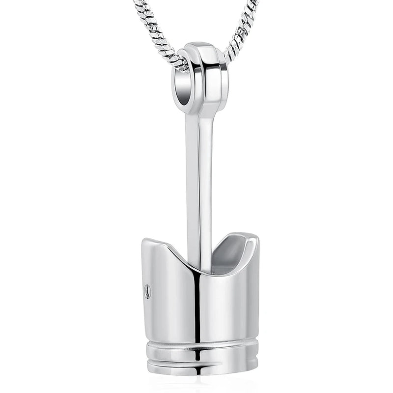 2 Pcs Motor Piston Ashes Keychain - Men's Cremation Urn Keepsake