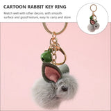 Fluffy Rabbit Keychain Car Pendant Handbag Key Ring