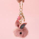 Fluffy Rabbit Keychain Car Pendant Handbag Key Ring