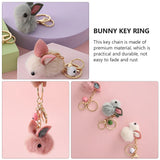 Fluffy Rabbit Keychain Car Pendant Handbag Key Ring