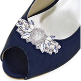 2 Pcs Rhinestone Shoe Clips Brooches Shoes Jewelry Clutch Dress Hat Clips