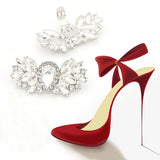 2 Pcs Rhinestone Shoe Clips Brooches Shoes Jewelry Clutch Dress Hat Clips