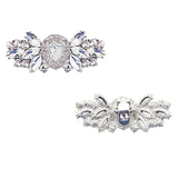 2 Pcs Rhinestone Shoe Clips Brooches Shoes Jewelry Clutch Dress Hat Clips