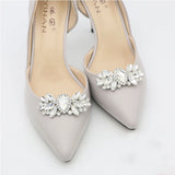 2 Pcs Rhinestone Shoe Clips Brooches Shoes Jewelry Clutch Dress Hat Clips