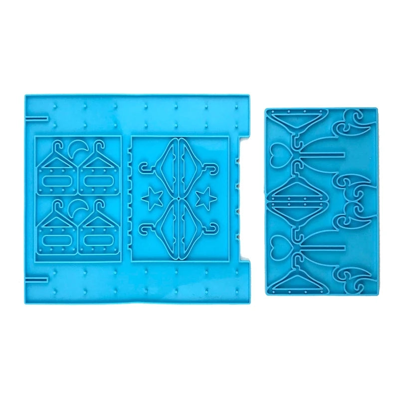2 Pcs Earring Display Stand Moulds Set Jewelry Organizer Holder Mold