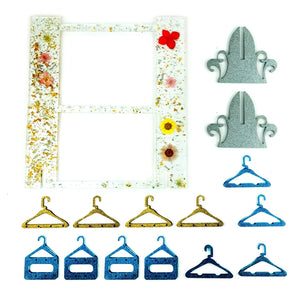 2 Pcs Earring Display Stand Moulds Set Jewelry Organizer Holder Mold